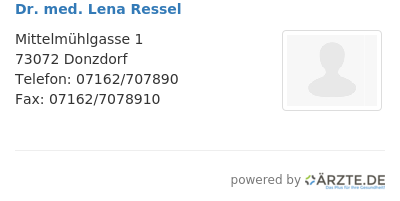 Dr med lena ressel