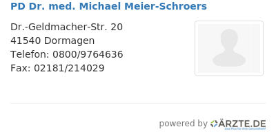 Pd dr med michael meier schroers