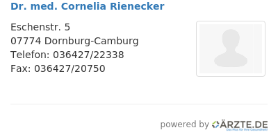Dr med cornelia rienecker
