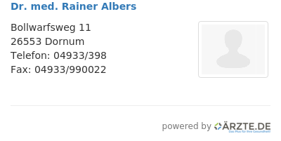 Dr med rainer albers