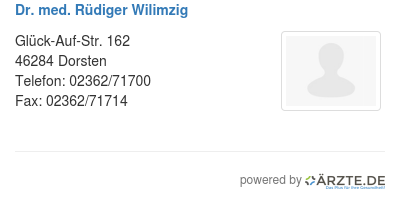 Dr med ruediger wilimzig