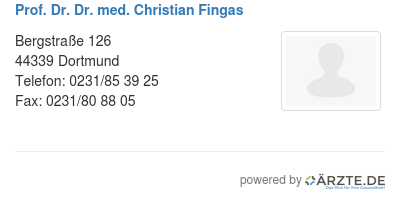 Prof dr dr med christian fingas