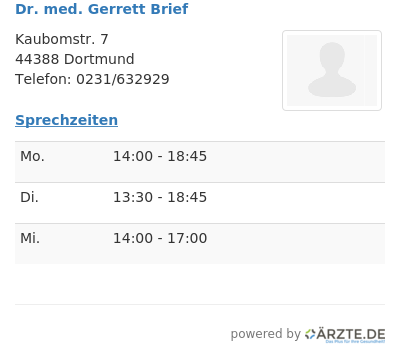 Dr med gerrett brief