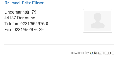 Dr med fritz eitner
