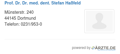 Prof dr dr med dent stefan hassfeld