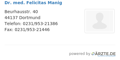 Dr med felicitas manig