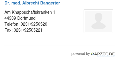 Dr med albrecht bangerter