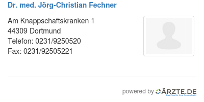Dr med joerg christian fechner