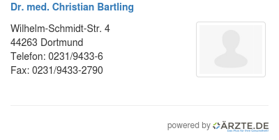 Dr med christian bartling 579680