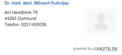 Dr med dent milosch kukoljac