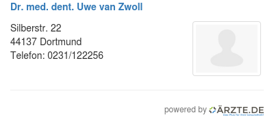 Dr med dent uwe van zwoll