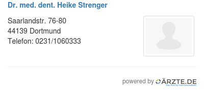 Dr med dent heike strenger