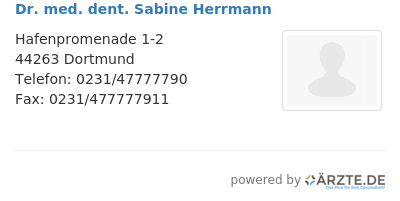 Dr med dent sabine herrmann