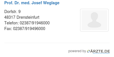 Prof dr med josef weglage