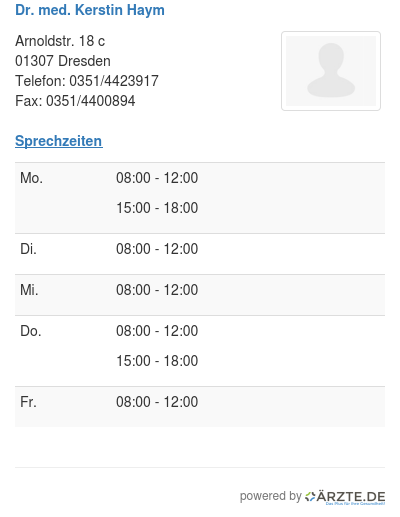 Dr med kerstin haym