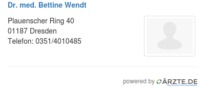 Dr med bettine wendt