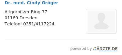 Dr med cindy groeger