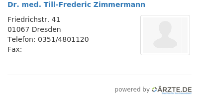 Dr med till frederic zimmermann