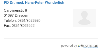Pd dr med hans peter wunderlich