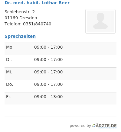 Dr med habil lothar beer