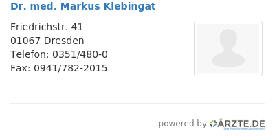 Dr med markus klebingat