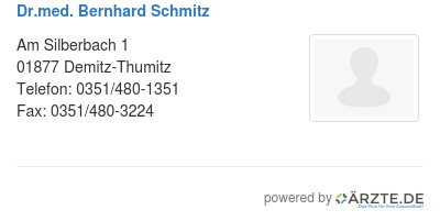 Dr med bernhard schmitz