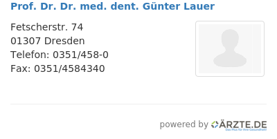 Prof dr dr med dent guenter lauer