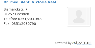 Dr med dent viktoria vaal