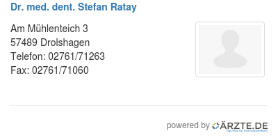Dr med dent stefan ratay