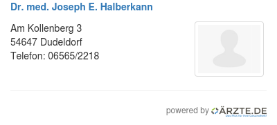 Dr med joseph e halberkann