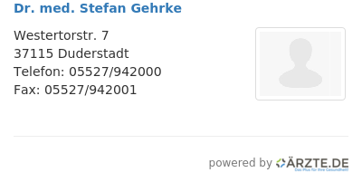 Dr med stefan gehrke