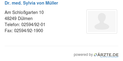 Dr med sylvia von mueller