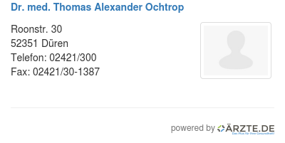 Dr med thomas alexander ochtrop