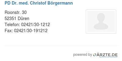 Pd dr med christof boergermann 581562