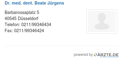 Dr med dent beate juergens