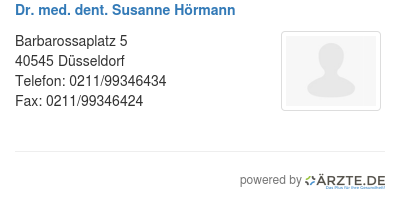 Dr med dent susanne hoermann
