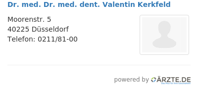 Dr med dr med dent valentin kerkfeld