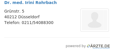 Dr med irini rohrbach 588035