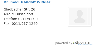 Dr med randolf widder