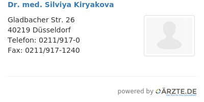 Dr med silviya kiryakova