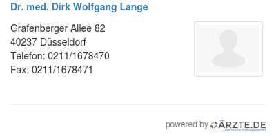 Dr med dirk wolfgang lange