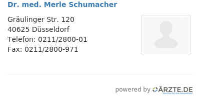 Dr med merle schumacher