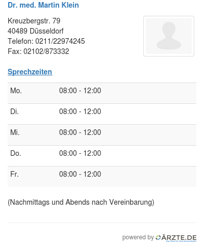Dr med martin klein 549964