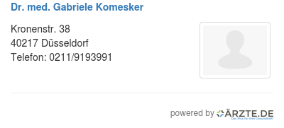 Dr med gabriele komesker