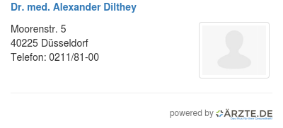 Dr med alexander dilthey