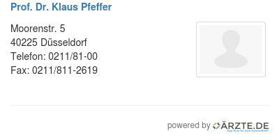 Prof dr klaus pfeffer