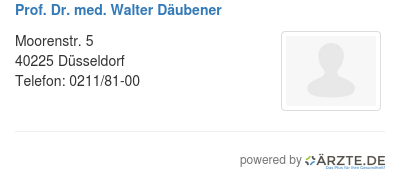 Prof dr med walter daeubener
