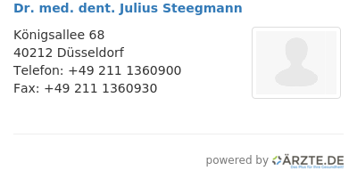 Dr med dent julius steegmann