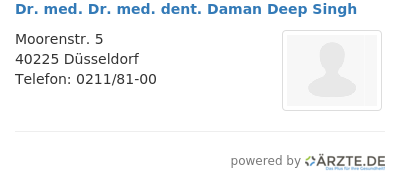 Dr med dr med dent daman deep singh