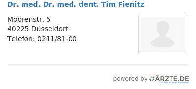 Dr med dr med dent tim fienitz